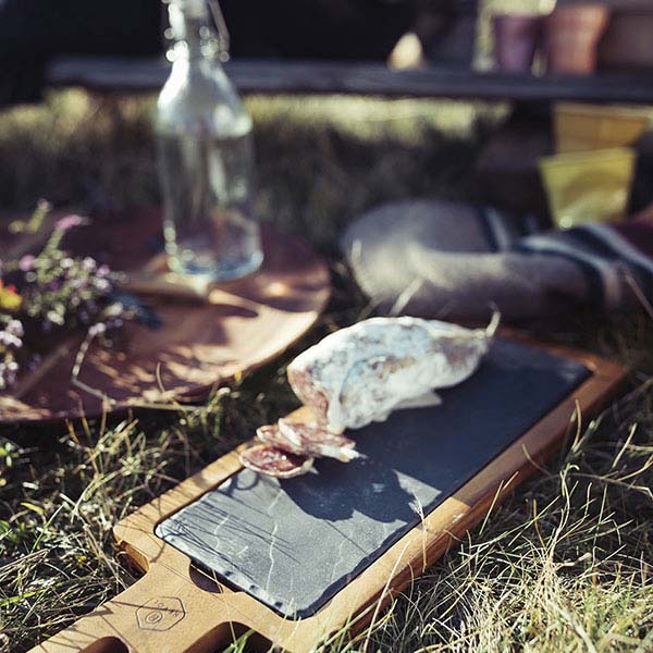 Блюдо для подачи «Базальт»;керамика;,L=30,B=11см;черный,матовый