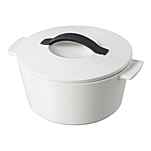 Утятница с крышкой;керамика;3,4л;D=25,5,H=16,L=29,5см;белый