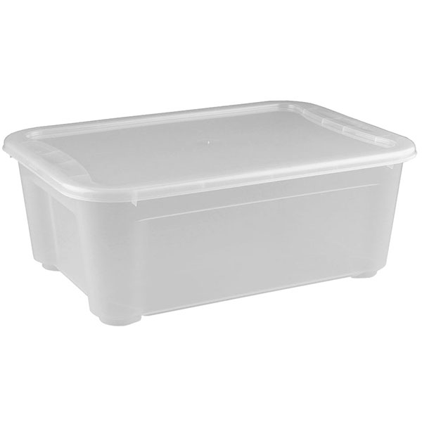 Контейнер для продуктов с крышкой  ;полипроп.;22л;,H=28,6,L=38,9,B=27,5см;прозр.