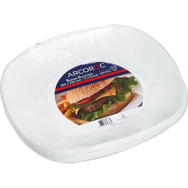 Блюдо «Эволюшнс Солюшн»;стекло;,L=28,B=23см;белый