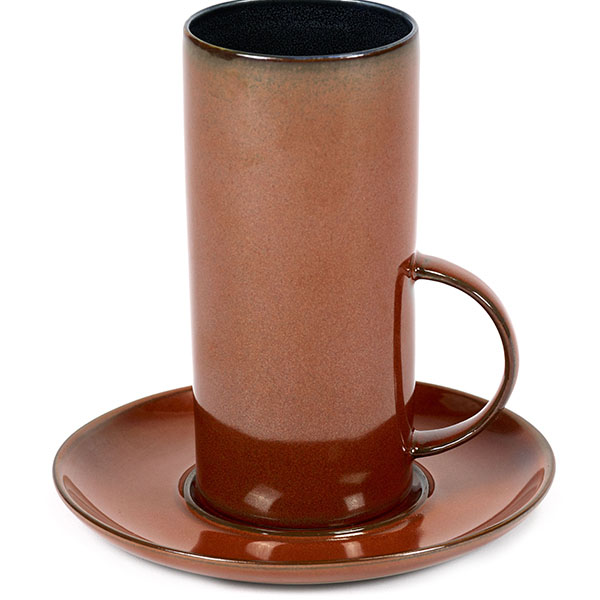 Блюдце;керамика;D=135/80,H=12мм;коричнев.