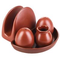 Набор д/специй;керамика;коричнев.