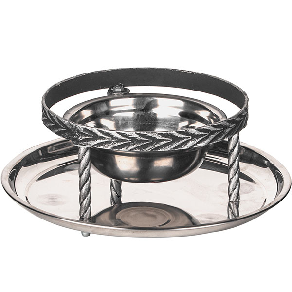 Набор для подачи саджа без крышки 2 предмета;сталь нерж.,тефлон;D=34,H=23см;серебрист.