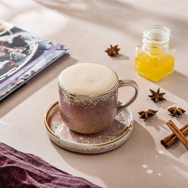 Блюдце «Пион»;фарфор;D=150/67,H=25мм;розов.