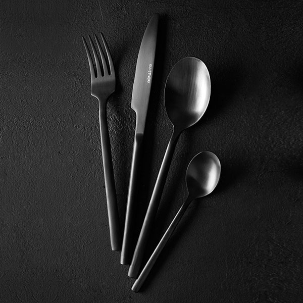 Ложка чайная «Саппоро бэйсик»;сталь нерж.;,L=14,B=3см;черный,матовый