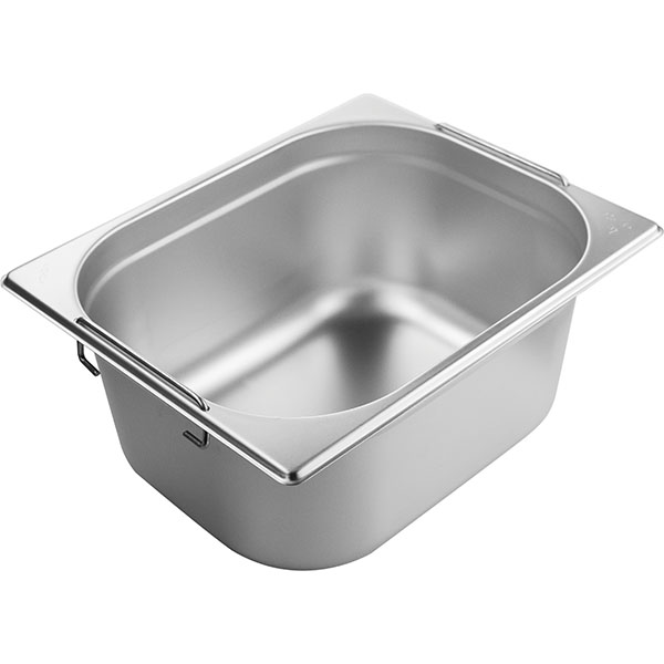 Гастроемкость GN 1/2 с ручками;сталь нерж.;8,5л;,H=15,L=32,5,B=26,5см;металлич.