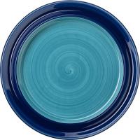 Тарелка «Фридом Блю» мелкая;фарфор;D=26см;белый,голуб.