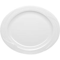 Блюдо «Аркадия» овальное;фарфор;,H=25,L=330,B=275мм;белый