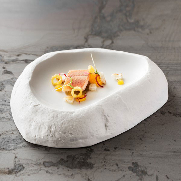 Тарелка «Сенд» для презентаций;фарфор;,H=35,L=200,B=160мм;бежев.,белый