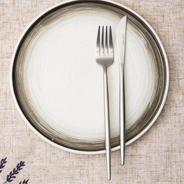 Нож столовый «Стил Сильвер Мэтт»;сталь нерж.;,L=223,B=15мм;серебрист.