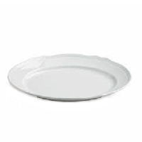 Блюдо «Опера» овальное;фарфор;,L=26,B=20см;белый
