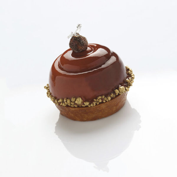 Форма кондитерская «Полусфера со спиралью»[24шт];силикон,стеклопласт.;83мл;D=64,H=37мм