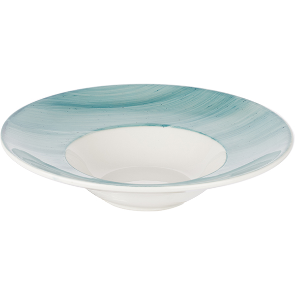 Тарелка для пасты;фарфор;D=27см;голуб.