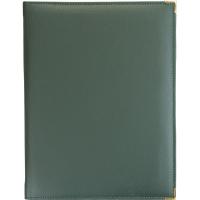 Папка-меню съемные файлы;кожезам.;,L=32,5,B=25см;зелен.