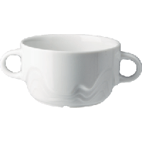 Чашка бульонная «Мелодия»;фарфор;300мл;,H=60,L=150,B=101мм;белый