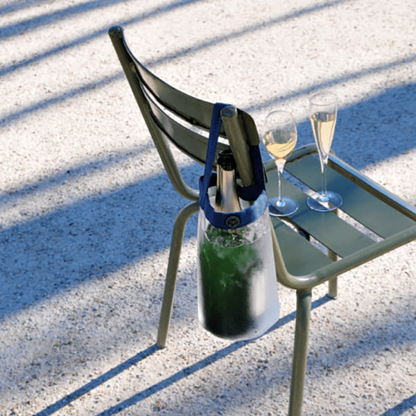 Емкость для охлаждения бутылок «Вайн Кулерс» с ручкой;пластик,полиэстер;D=13,5,H=23см;прозр.,черный