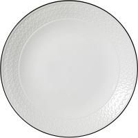 Тарелка «Бид Блэк Бэнд»;фарфор;D=28см;белый,черный