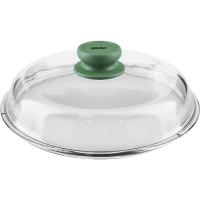 Крышка д/сковороды «Д.Грин»;стекло;D=24см;прозр.,зелен.