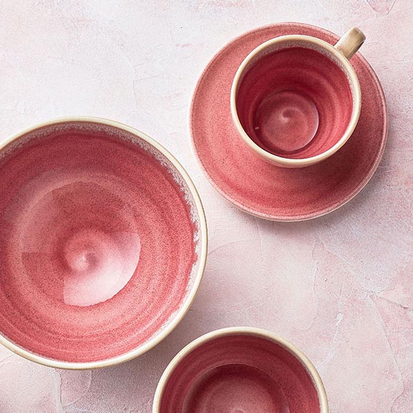 Блюдце «Везувиус Роуз Кварц»;фарфор;D=125/40мм;розов.