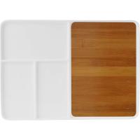 Блюдо для подачи;бамбук,фарфор;,H=20,L=335,B=235мм