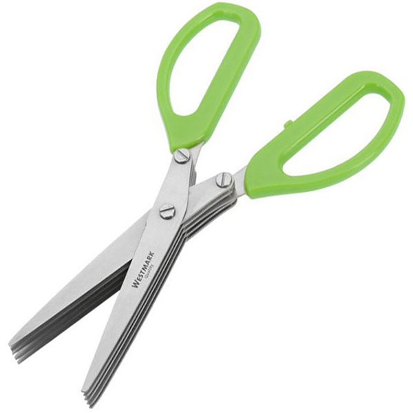 Ножницы для нарезки зелени;сталь,пластик;,L=335/260,B=11мм;металлич.,зелен.