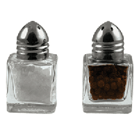 Набор для специй соль+перец;стекло;,H=50,L=25,B=25мм;прозр.