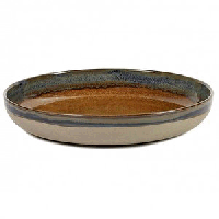 Блюдо «Серфис» глубокое;керамика;D=320,H=55мм;коричнев.