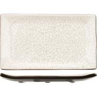 Блюдо для подачи «День и ночь»;керамика;,L=24,B=15,4см;белый,черный