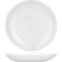 Блюдце «Лив»;фарфор;D=125/40,H=15мм;белый