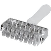 Нож для теста;пластик,сталь нерж.;D=180,H=40,B=115мм;бежев.,металлич.