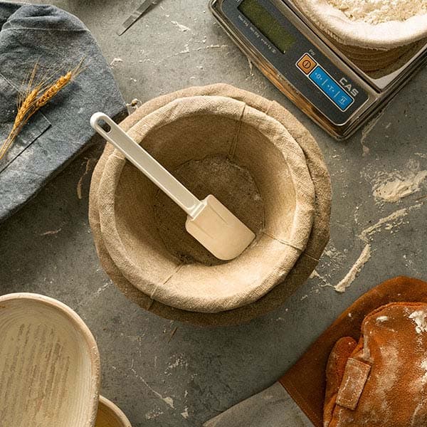 Лопатка (до 70 С) «Экзогласс»;силикон,пластик;,L=25/8,B=6см;белый