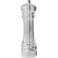 Мельница для перца с метал.механизмом;акрил;D=6,H=21см;прозр.,серебрян.