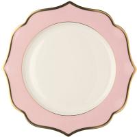 Тарелка «Ионика» подстановочная;фарфор;D=30,5см;белый,розов.