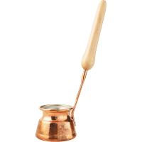 Турка;медь,дерево;80мл;D=6,H=4см;медный
