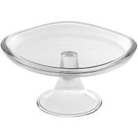 Подставка для торта «Барена»;стекло;D=21,H=10,5см;прозр.