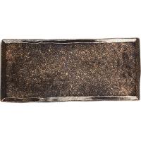 Блюдо «Сольстис Космос Голд» прямоугольное;керамика;,H=16,L=300,B=135мм;черный,золотой