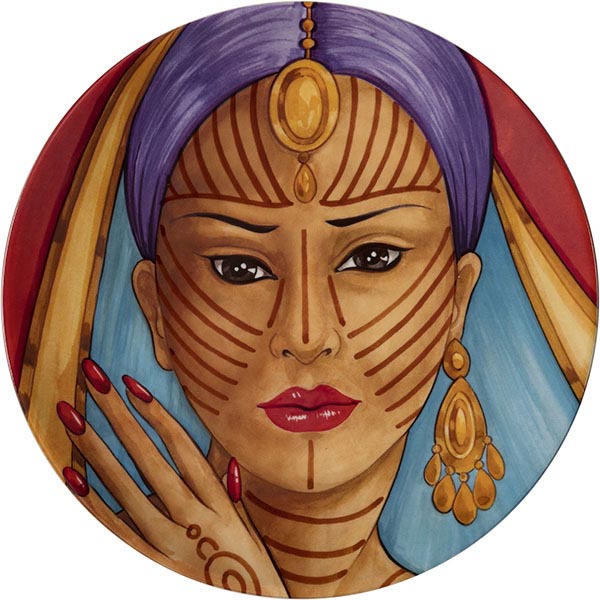 Тарелка «Анимае» в ассортименте набор[6шт];фарфор;D=32см;разноцветн.