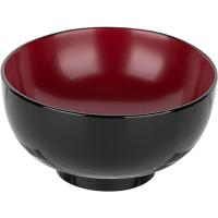 Мисосупница;пластик;300мл;D=115,H=60мм;черный,красный