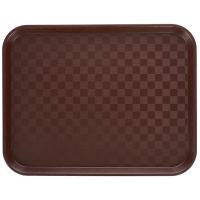 Поднос прямоугольный;полипроп.;,L=46,B=36см;коричнев.