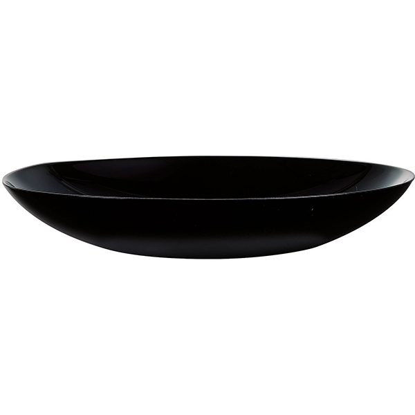 Тарелка глубокая «Эволюшн Блэк»;стекло;1,2л;D=260,H=46мм;черный