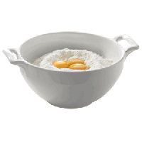 Миска д/замешивания «Бель Кузин»;фарфор;1л;D=165,H=80,L=210,B=165мм;белый