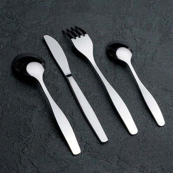 Набор столовых приборов «Антошка» детский[4шт];сталь нерж.;серебрист.