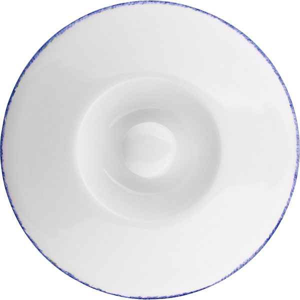 Крышка для чашки бульонной «Блю дэппл» арт.1710 0828;фарфор;D=13см;белый,синий