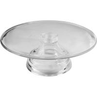 Подставка для торта;пластик;D=27,H=9см;прозр.