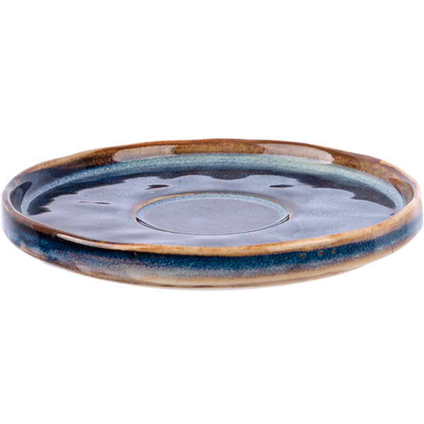 Блюдце «Ирис»;фарфор;D=135/50,H=20мм;голуб.