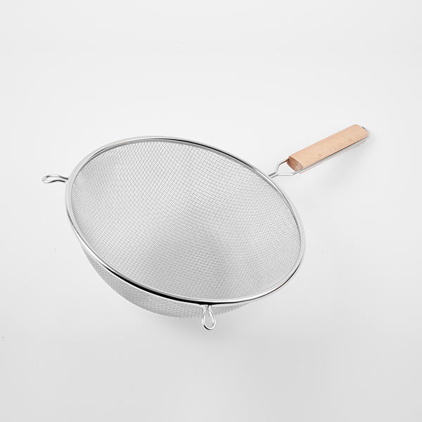 Сито с ручкой;сталь нерж.,дерево;D=28,L=50,B=10,5см