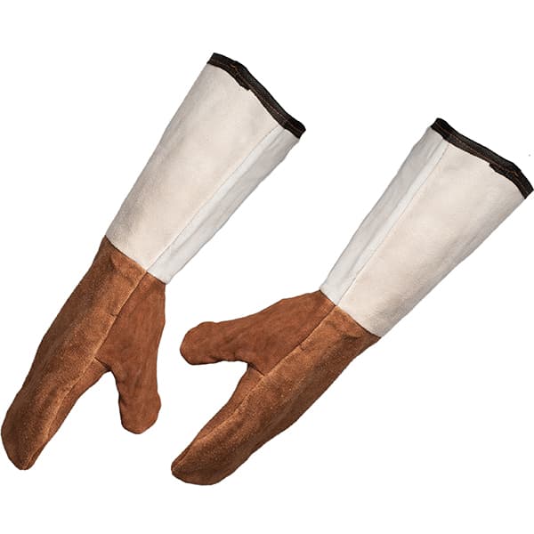 Рукавицы защитные (пара) до +450c;серый,коричнев.