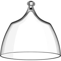 Крышка для блюда для десертов и закусок;стекло;D=11,H=10,4см;прозр.