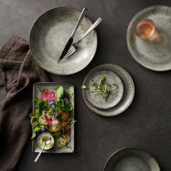 Тарелка «Урбан» мелкая;фарфор;D=30,H=2см;серый