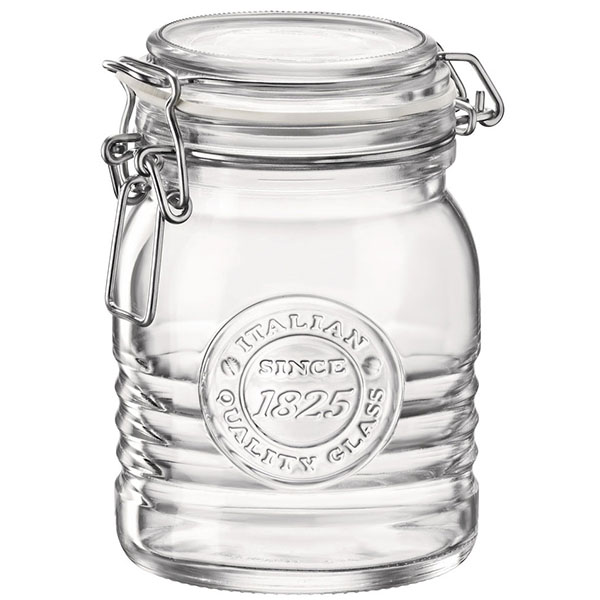 Банка круглая с крышкой «Оффисина 1825»;стекло;0,5л;D=97,H=123мм;прозр.